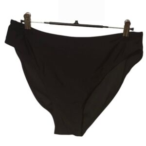 Annbon NWT Black Mid Rise Full Coverage Bikini Bottoms Size Large